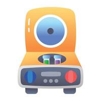 An icon of lab centrifuge in flat style vector