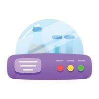Biochemistry analyzer icon designed in flat style vector