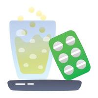 Effervescent icon in flat style vector