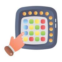 Music launchpad icon in flat style vector