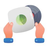 Cd icon in flat style vector
