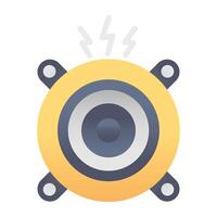 A flat style icon of woofer vector