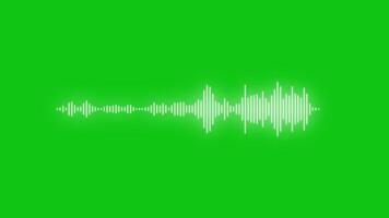 Digital Audio Spectrum Sound Wave Equalizer Effect Animation Green Screen. 4K Resolution video