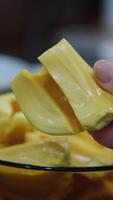 Breadfruit chips or Keripik sukun, are food made from breadfruit which is thinly sliced and then fried until dry and crispy. video