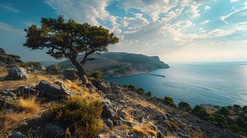 Beautiful beach views in Greece, Clean and beautiful, which in Generate AI photo