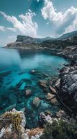 Beautiful beach views in Greece, Clean and beautiful, which in Generate AI photo