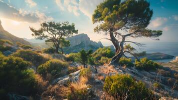 Beautiful beach views in Greece, Clean and beautiful, which in Generate AI photo