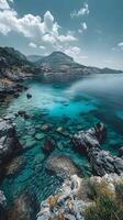 Beautiful beach views in Greece, Clean and beautiful, which in Generate AI photo