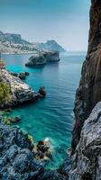 Beautiful beach views in Greece, Clean and beautiful, which in Generate AI photo