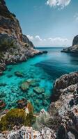 Beautiful beach views in Greece, Clean and beautiful, which in Generate AI photo