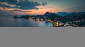 Beautiful beach views in Greece, Clean and beautiful, in the afternoon, which in Generate AI photo