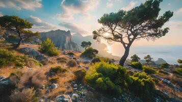 Beautiful beach views in Greece, Clean and beautiful, which in Generate AI photo