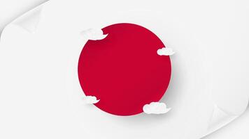 Template design with inspiration of Japan flag. vector