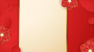 Paper cut background with copy space. Chinese concept. vector