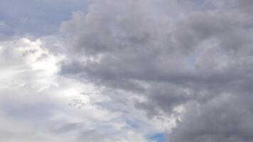 Blue sky and White cloud nature background. photo