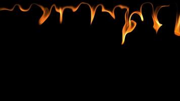 Fire Flame in Black Background video