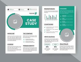 Case Study Layout Flyer. Minimalist Business Report with Simple Design. vector
