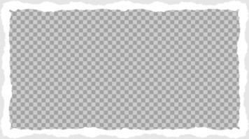 Torn paper frame border rectangular vector