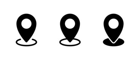 Address location, map pin icon in generic style. Place marker sign symbol vector