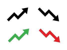 Uptrend and downtrend arrow icon in generic style. Zigzag arrows concept vector