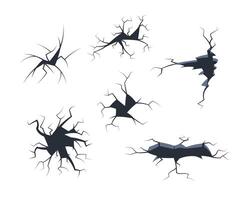 Emerging cracks on white surface hint at danger and risk, resembling earthquake aftermath. Dynamic patterns of splitting add depth to serene background vector