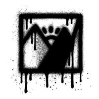 Spray Painted Graffiti Picture icon Sprayed isolated with a white background. vector