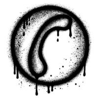 graffiti phone logo image for web design vector