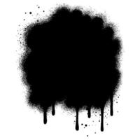 graffiti black ink doodles, blobs and stains of spray paint and textures. Grunge shapes for banner designs and more vector