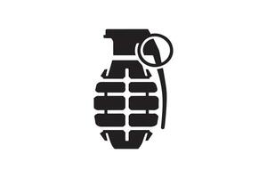 A black and white image of a grenade vector