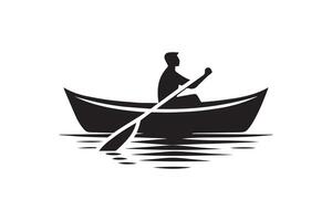 Man in a boat icon illustration vector