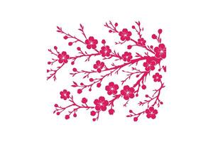 A pink flower is shown on a white background vector
