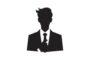 A silhouette of a man in a suit and tie vector
