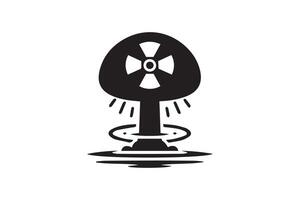 Radiation symbol on a white background vector