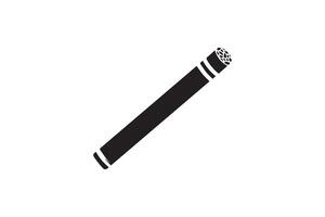 A black and white cigarette icon on a white background vector