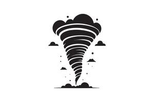 Tornado icon illustration on white background vector