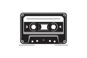 An old cassette player icon on a white background vector