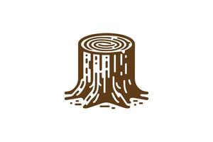 Logo of a tree stump with a log on top vector