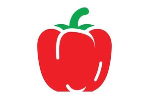 A red pepper icon on a white background vector