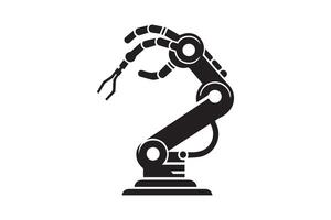 Robotic arm robot icon isolated on white background vector