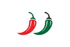 Two chili peppers on a white background vector