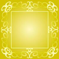 Original quadrangular frame on a yellow background vector