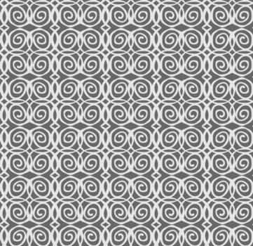 Beautiful seamless pattern on a gray background in the form of a pattern of spirals vector