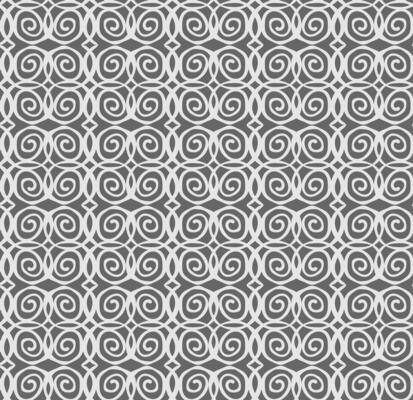 Beautiful seamless pattern on a gray background in the form of a pattern of spirals