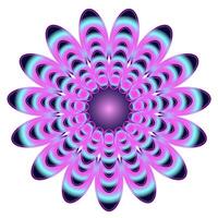 Beautiful pink and blue pattern in the form of a flower on a white background vector