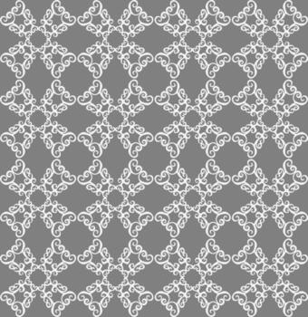 Beautiful openwork seamless pattern on a gray background vector