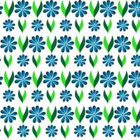 Floral pattern in the form of blue flowers on a white background vector