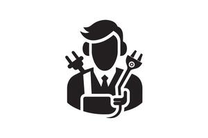 A man with a cord in his hand vector