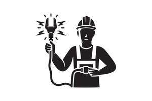 Electrician icon illustration vector