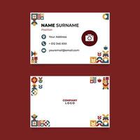 Abstract Name Card Design for Business or Company vector