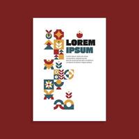 Abstract Geometric Mosaic Flyer and Cover Background Design vector